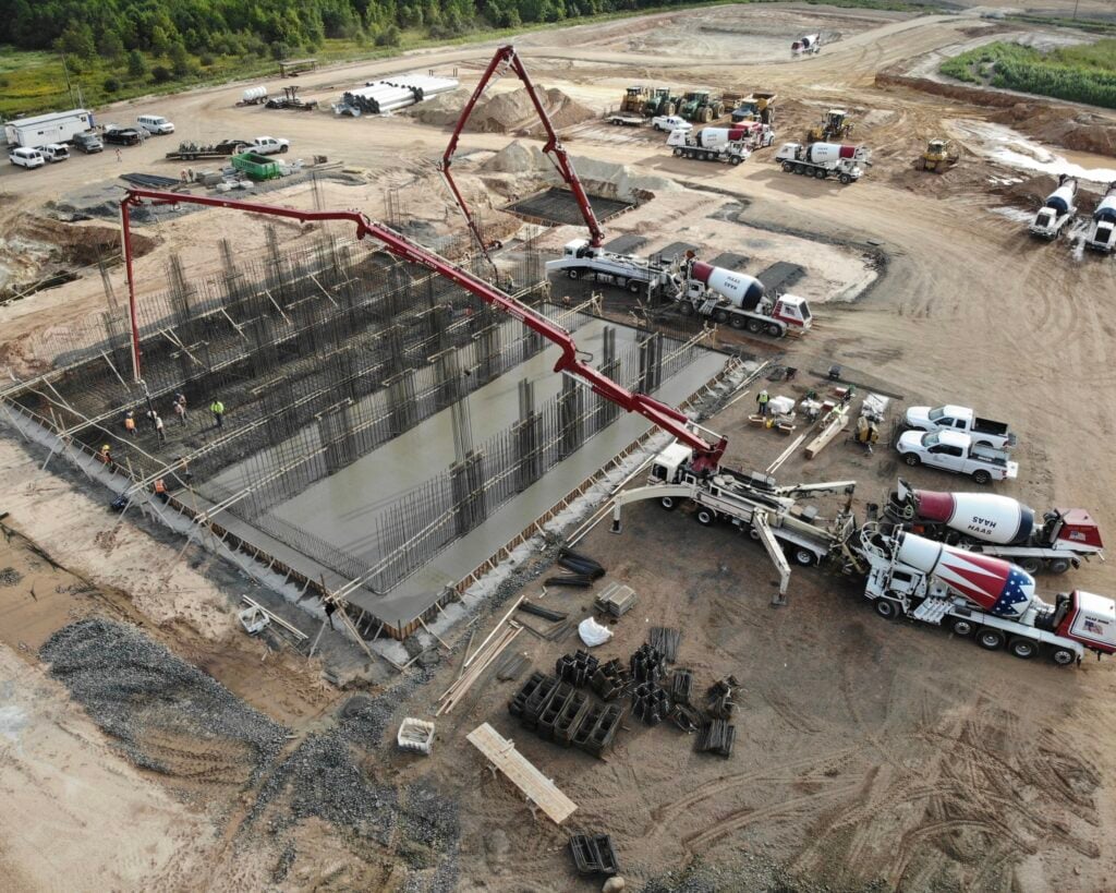 fertilizer building under construction