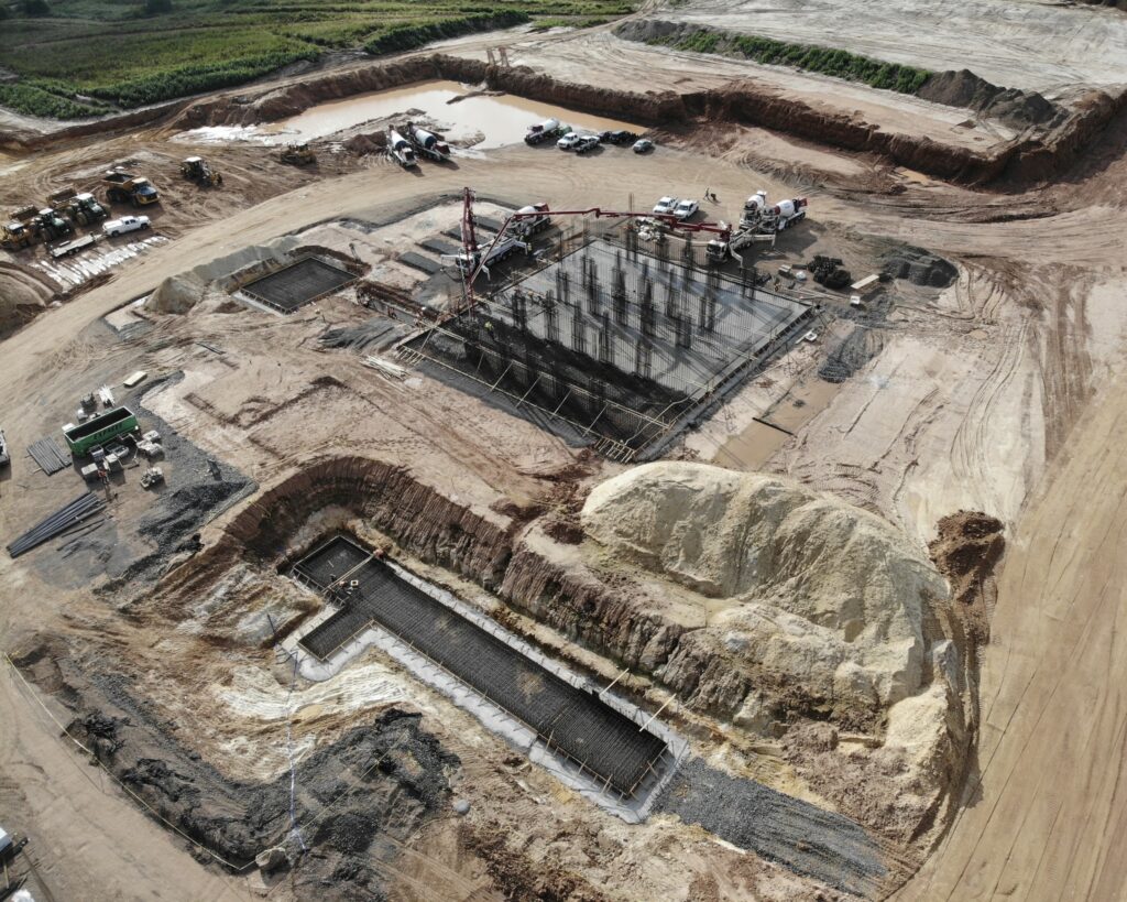 fertilizer building being built