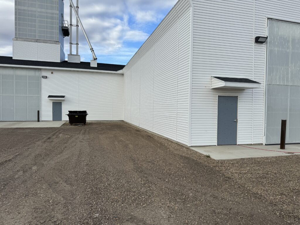 fertilizer building exterior with doors