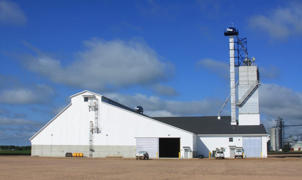 farmers cooperative fertilizer storage building