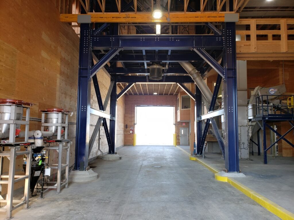 blue belnd tower foundations at fertilizer building