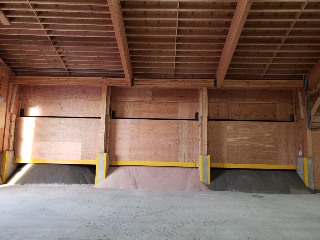 fertilizer storage bins with potash