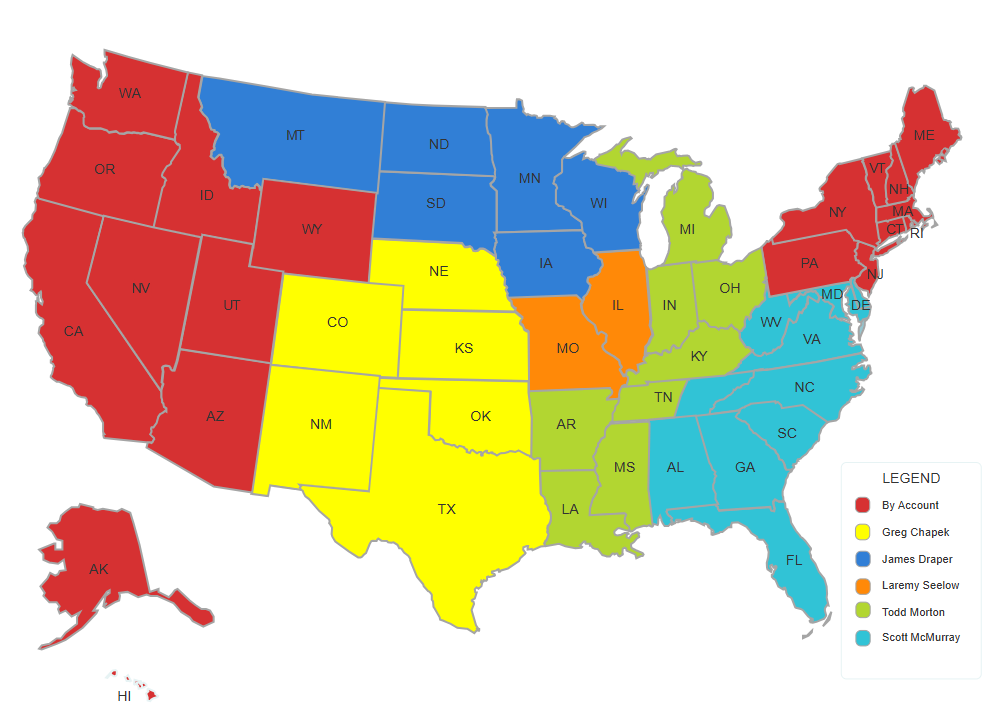 Stueve Construction Sales map