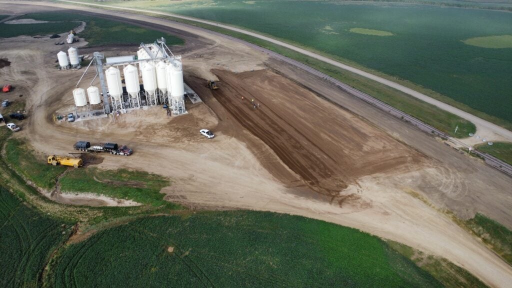 new dry fertilizer facility is taking shape in Edgeley, North Dakota