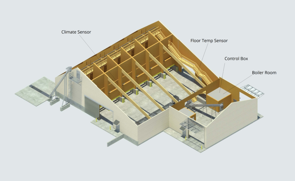 3D Rendering of a dry fertilizer building drawings